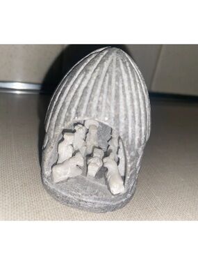 Hand ‎ Carved Stone NATIVITY SCENE Joseph Mary Baby Jesus